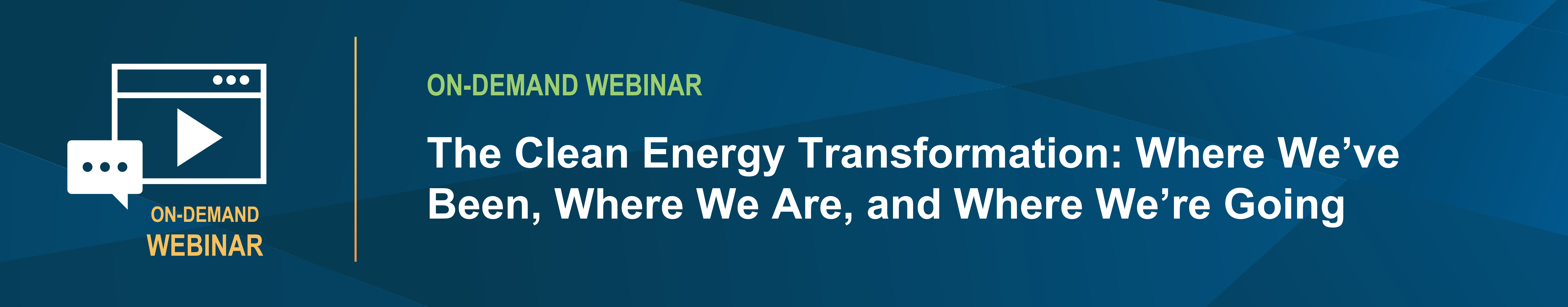 Clean Energy Transformation | On-Demand Webinar from E+E Leader